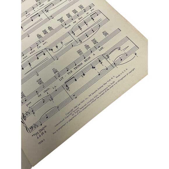 Little Things Mean A Lot Sheet Music Edith Lindeman Stutz Kitty Kallen Ukulele - Picture 4 of 6